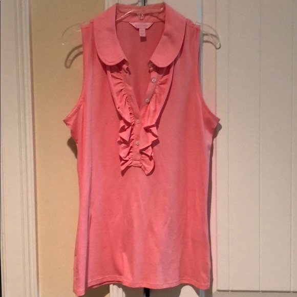Lilly Pulitzer Tops - Lilly Pulitzer tip pink size medium worn once